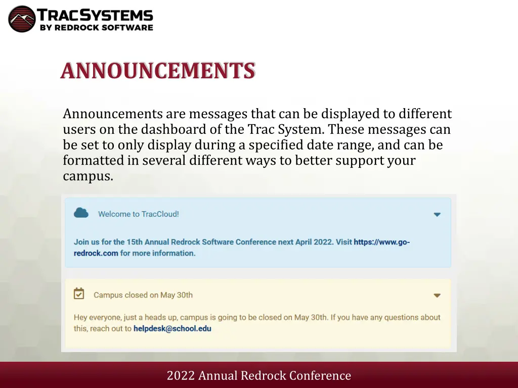 announcements