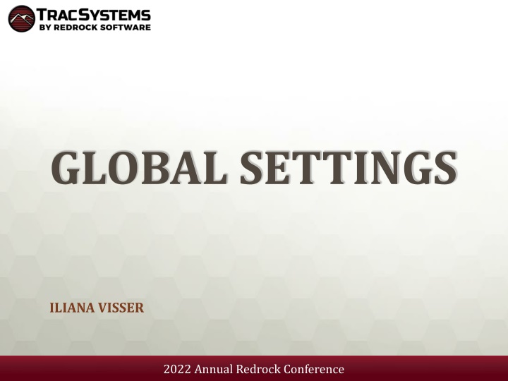 global settings