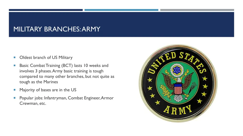 military branches army