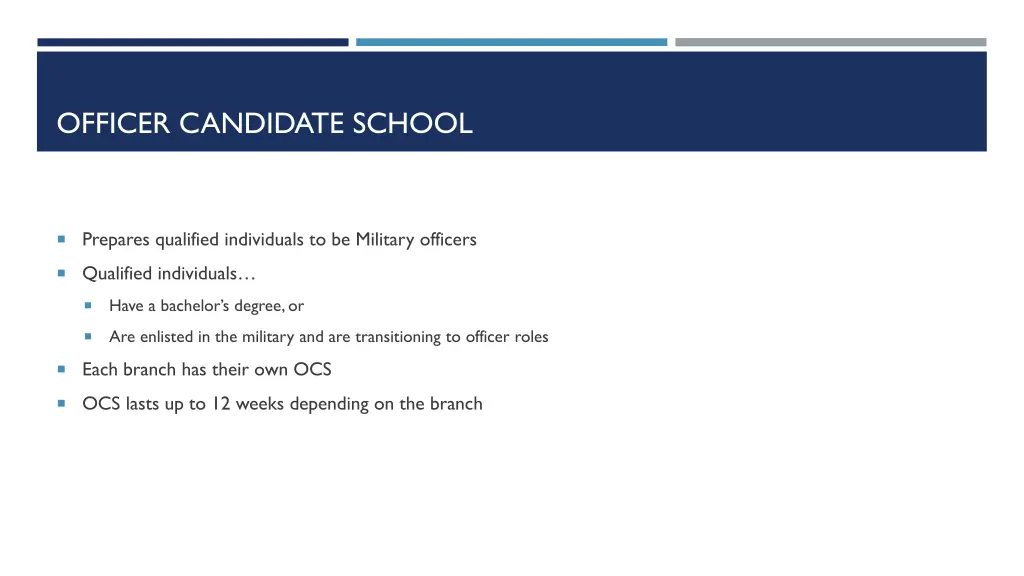 officer candidate school