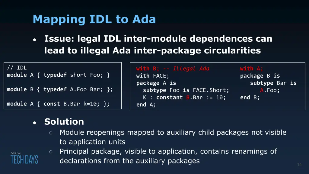 mapping idl to ada