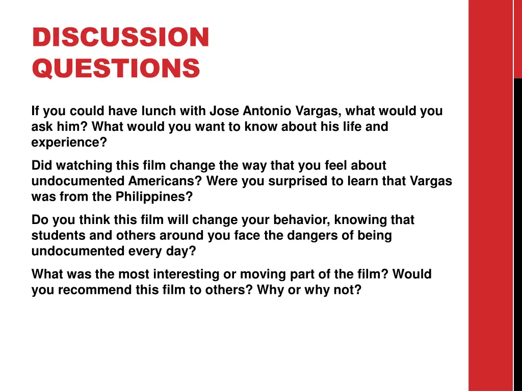 discussion questions