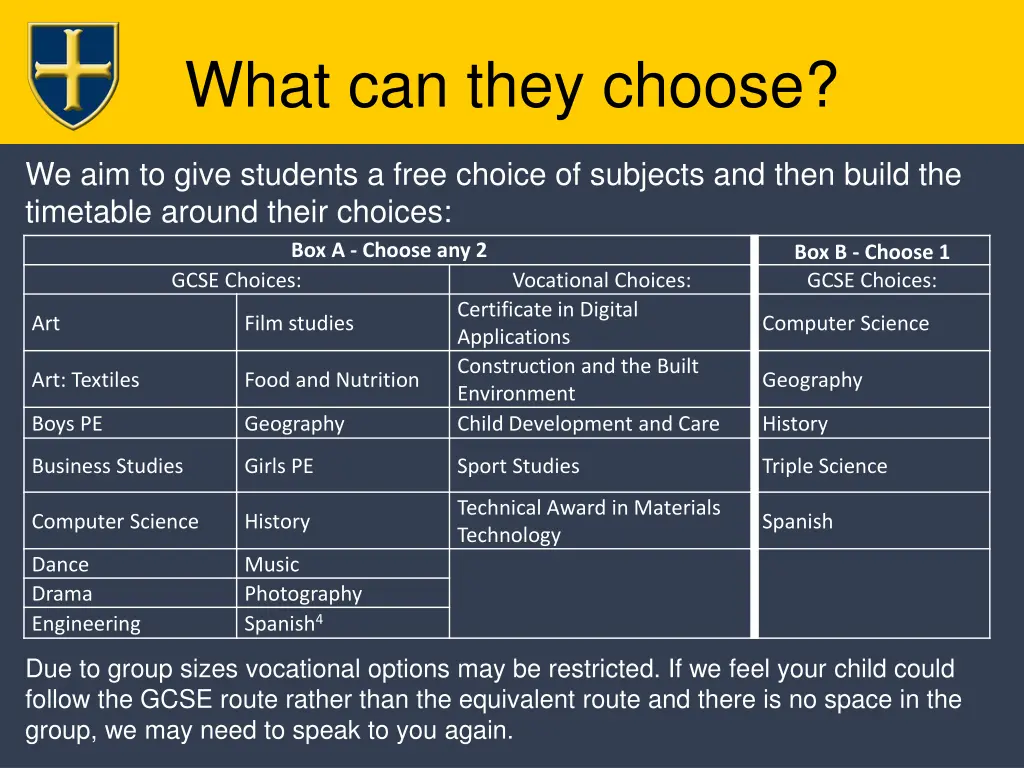 what can they choose