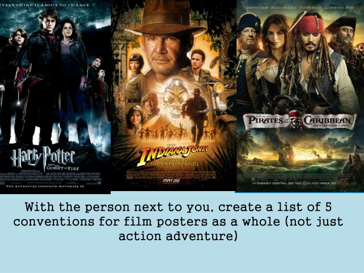 with the person next to you create a list