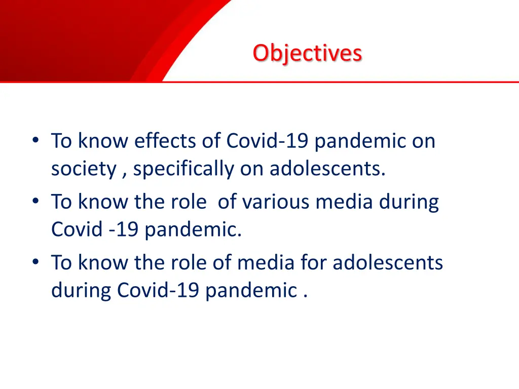 objectives