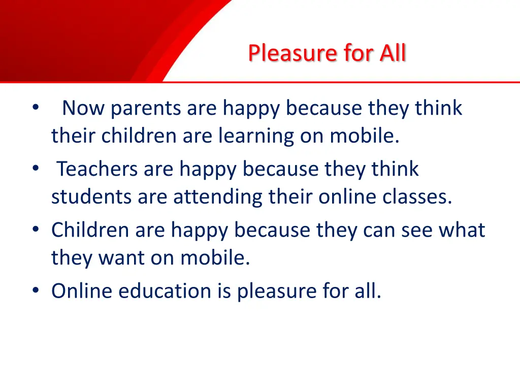 pleasure for all