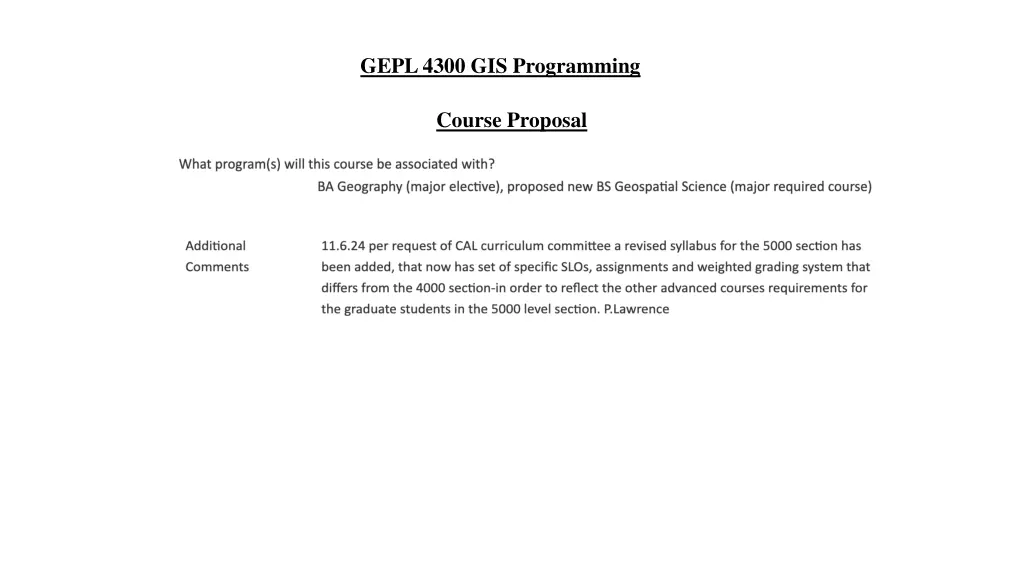 gepl 4300 gis programming