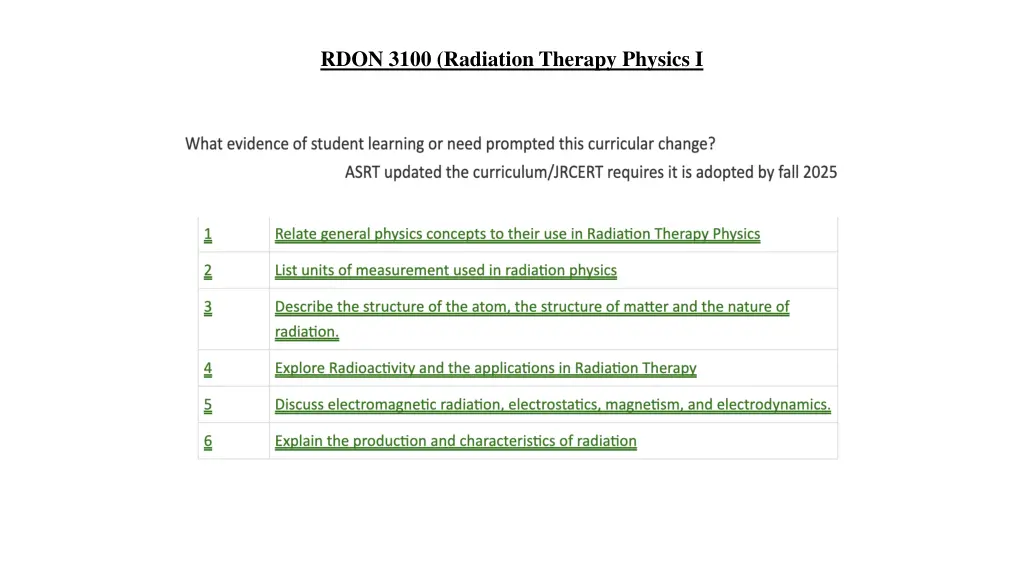 rdon 3100 radiation therapy physics i