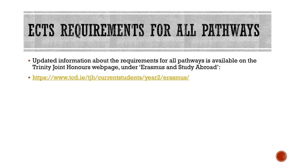 ects requirements for all pathways