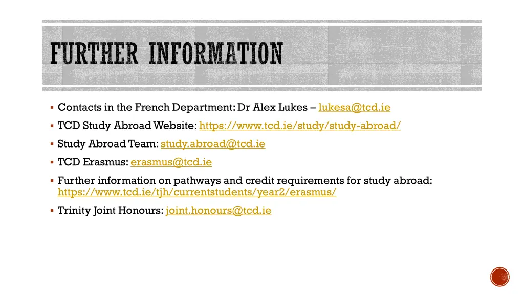 further information