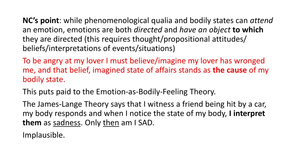 nc s point while phenomenological qualia
