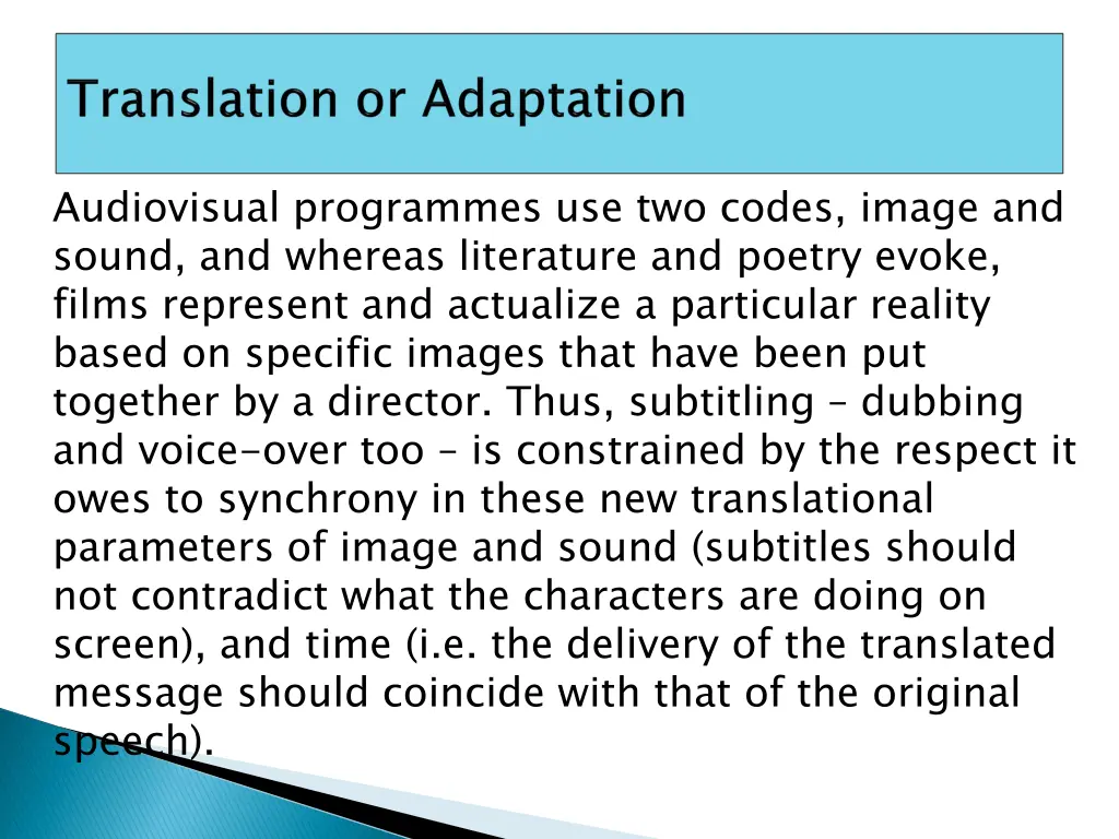 audiovisual programmes use two codes image