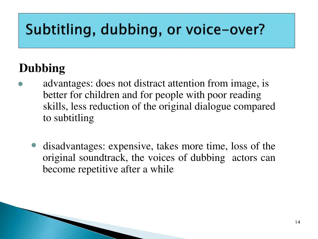 dubbing
