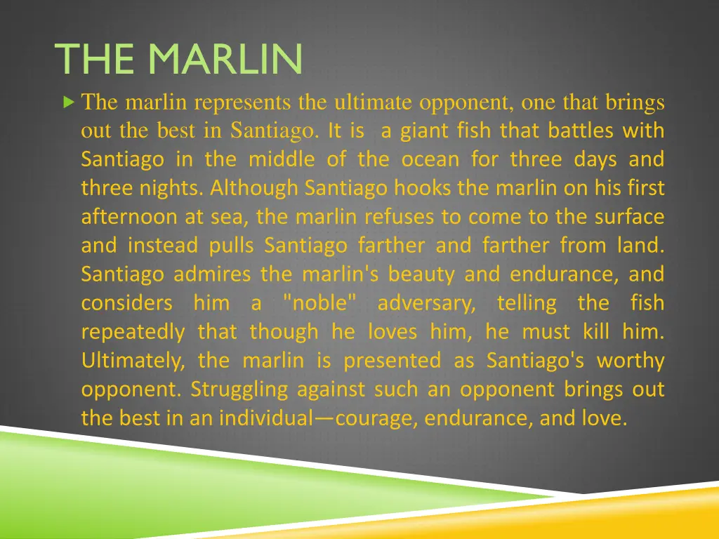 the marlin the marlin represents the ultimate