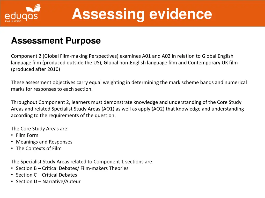 assessing evidence 16