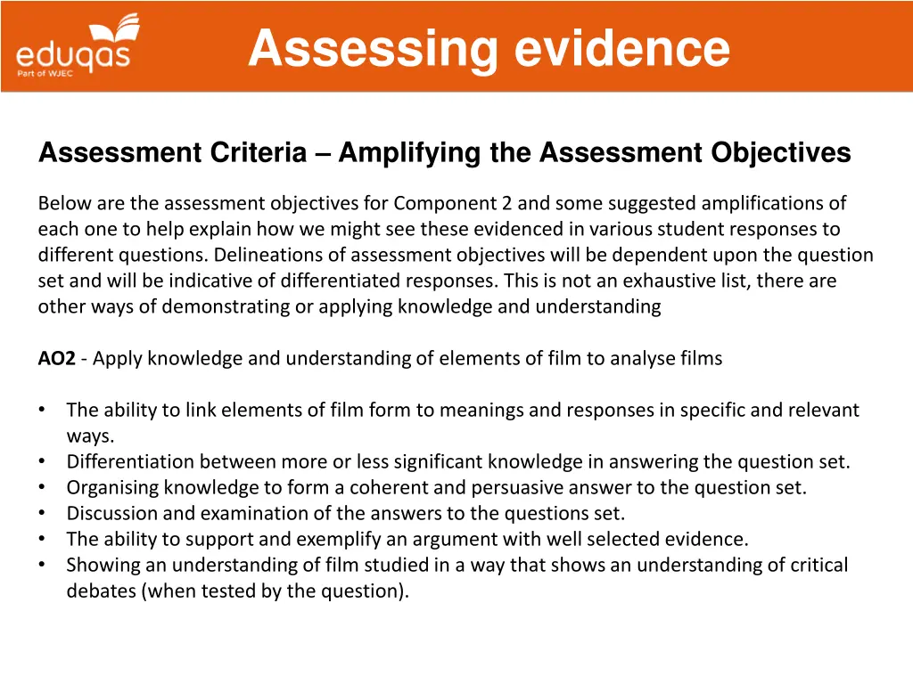 assessing evidence 18