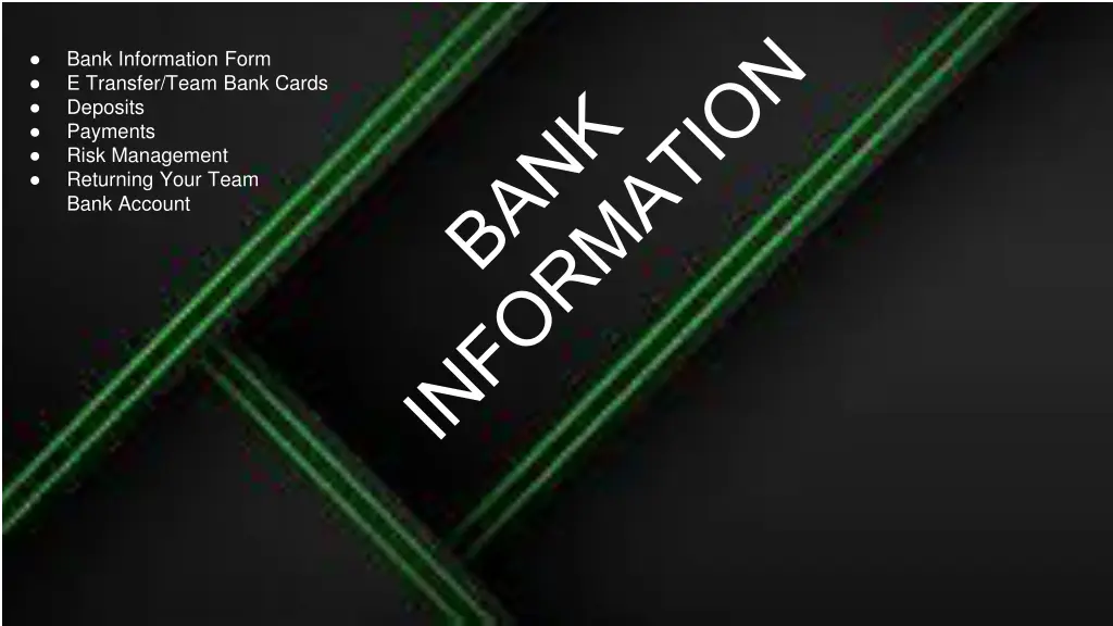 bank information form e transfer team bank cards