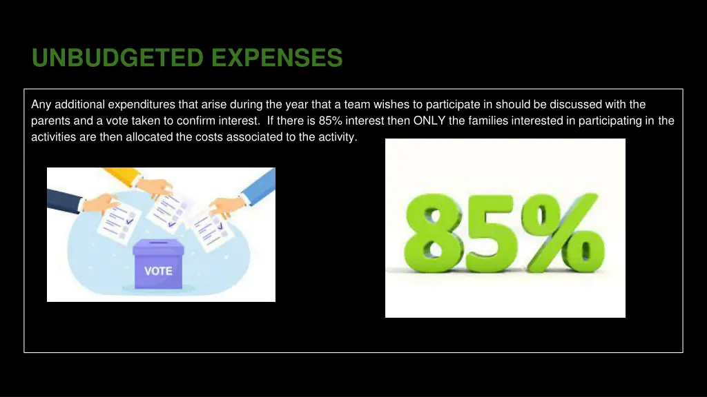 unbudgeted expenses