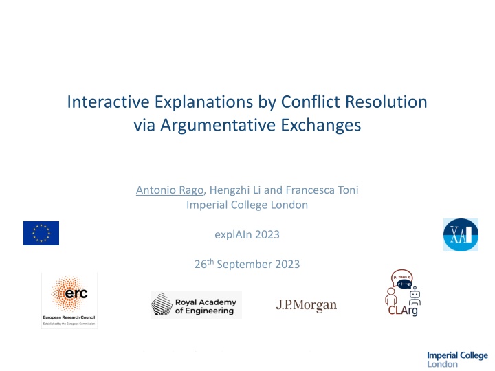 interactive explanations by conflict resolution