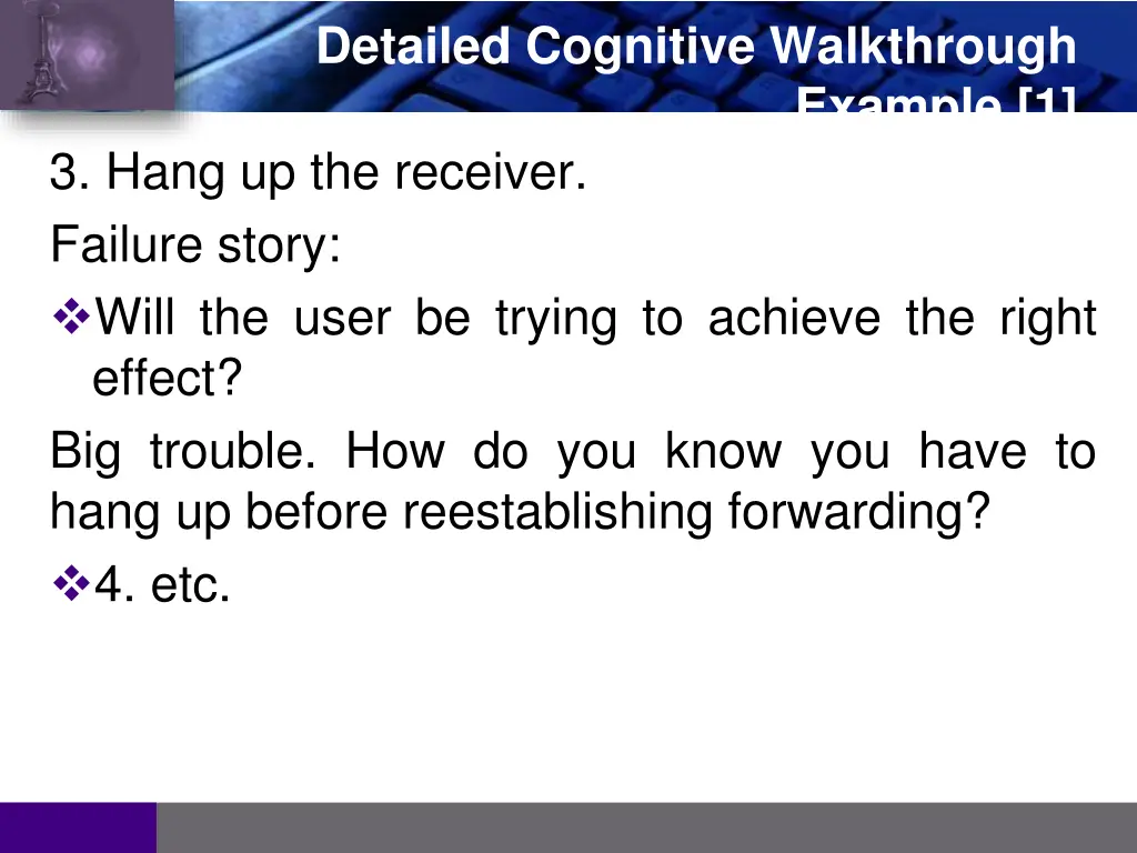 detailed cognitive walkthrough 4