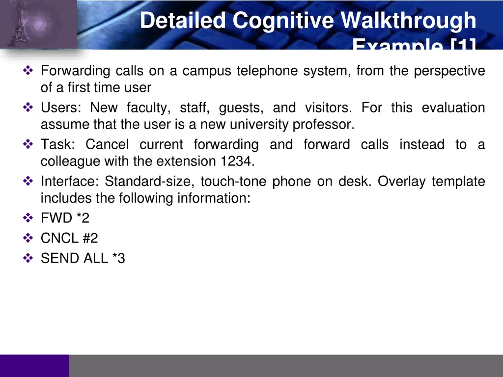 detailed cognitive walkthrough