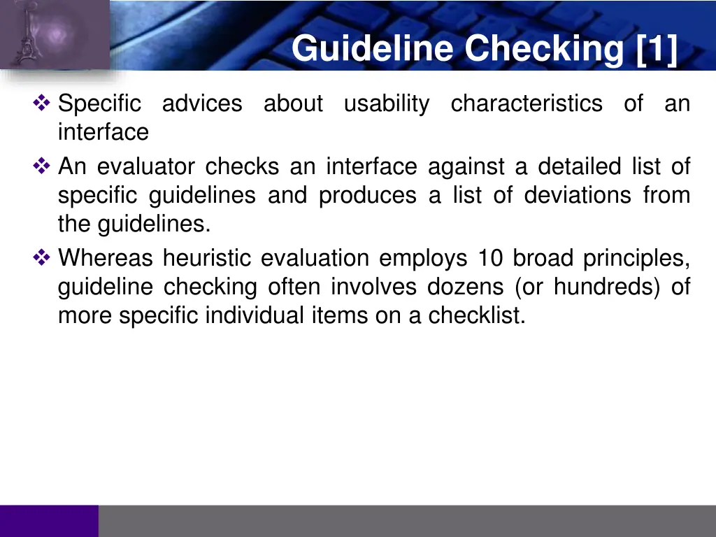guideline checking 1