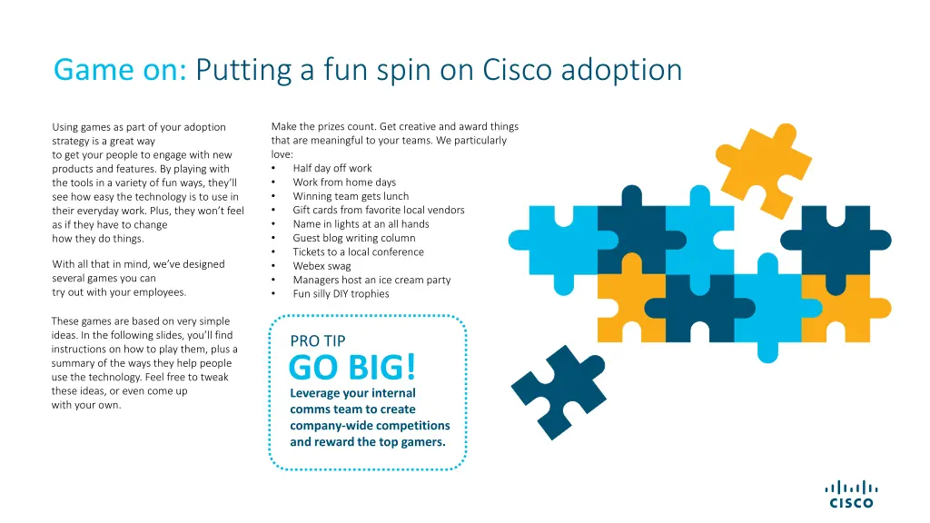 game on putting a fun spin on cisco adoption