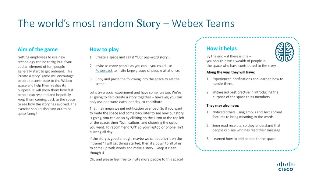 the world s most random story webex teams