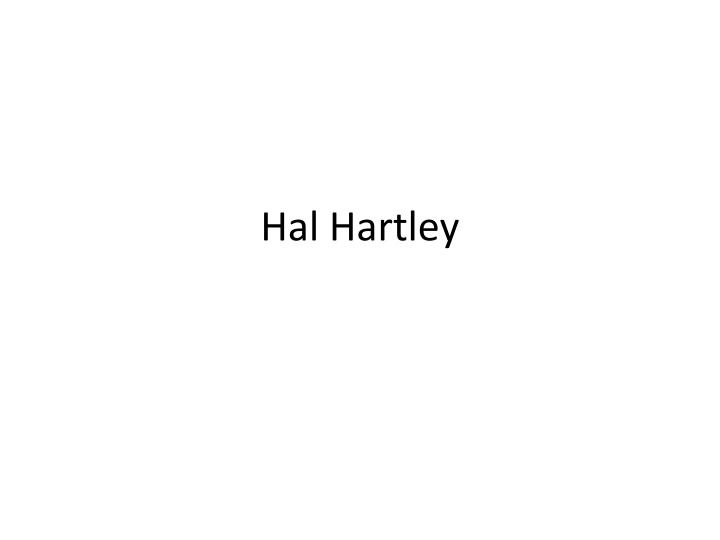 hal hartley