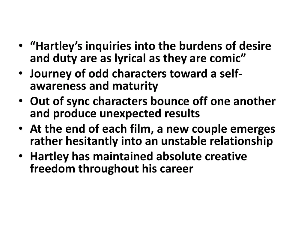 hartley s inquiries into the burdens of desire