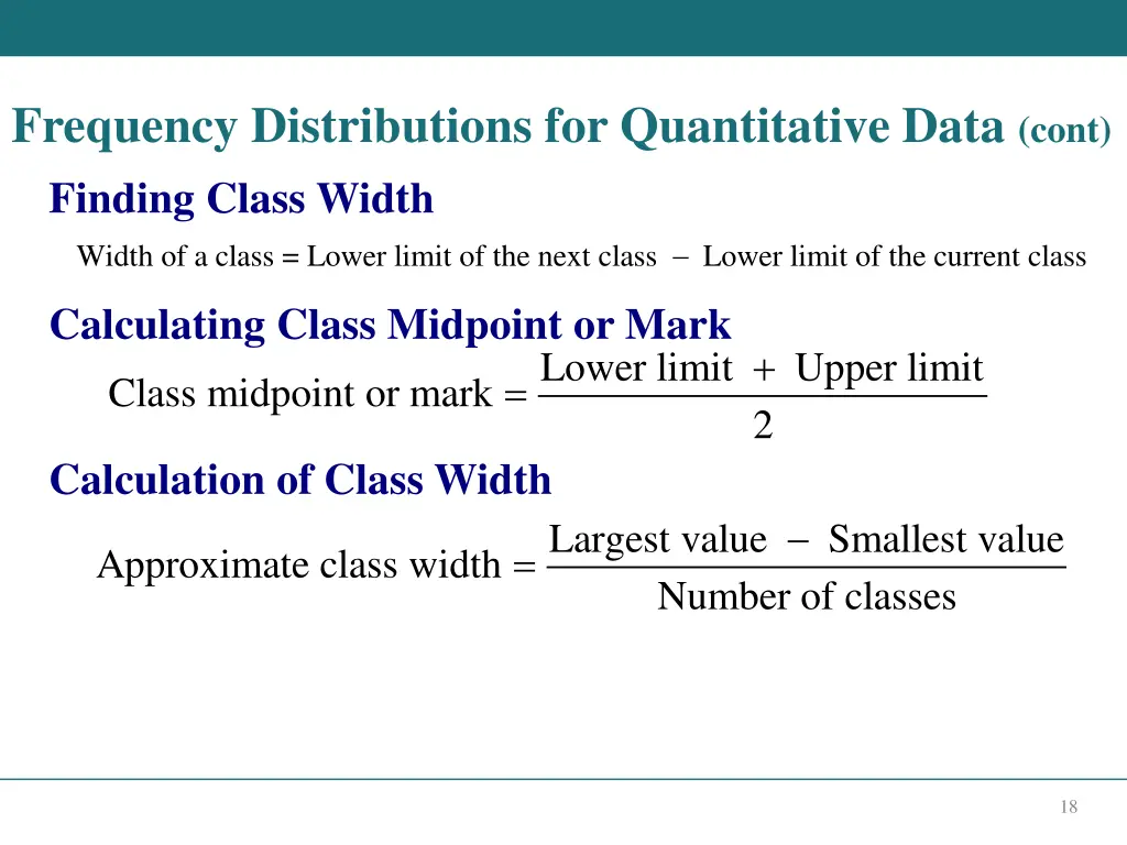 frequency distributions for quantitative data 1