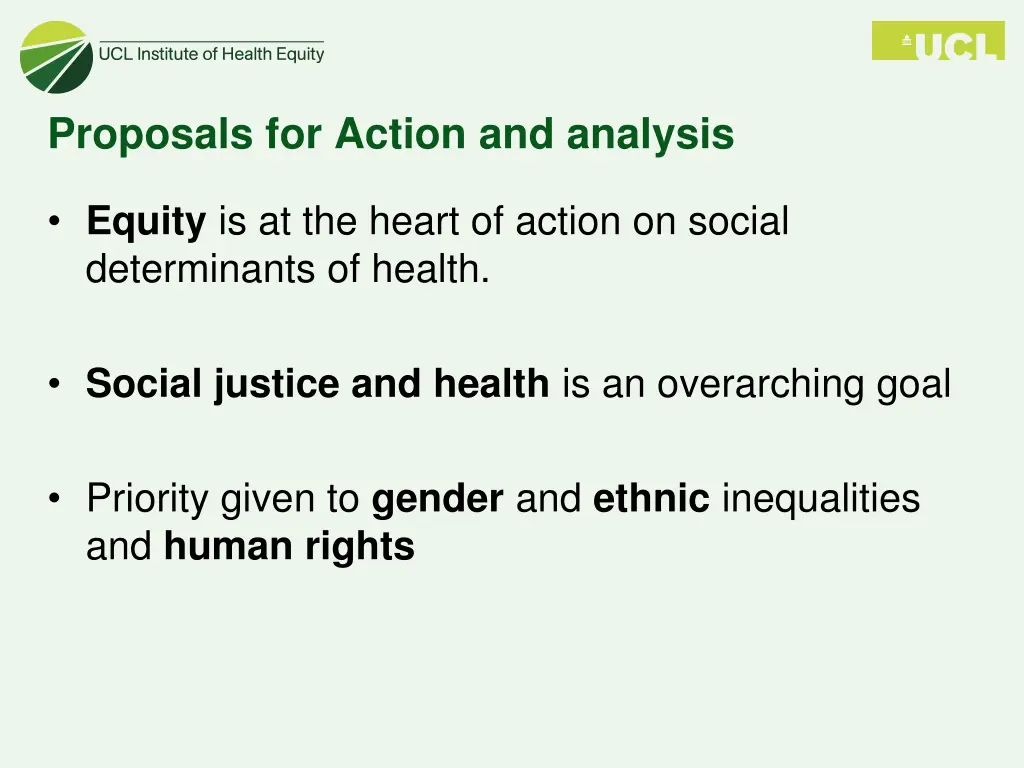 proposals for action and analysis