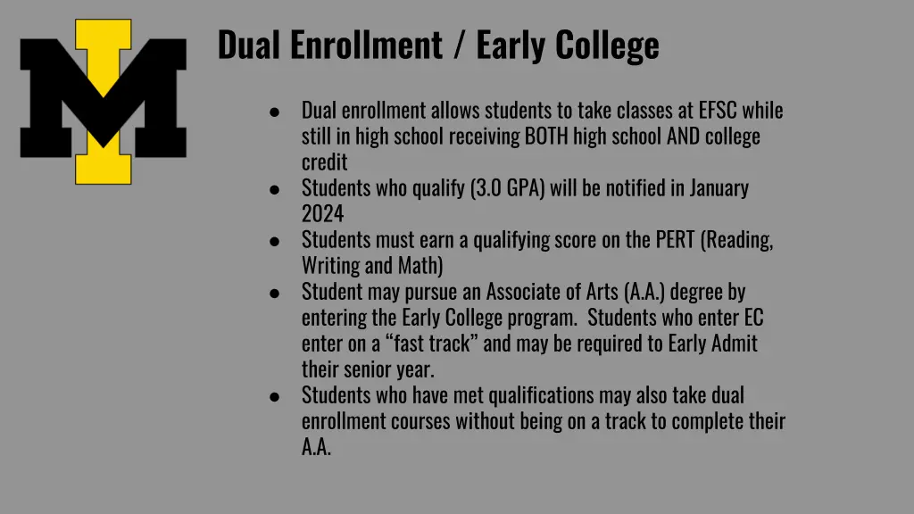 dual enrollment early college