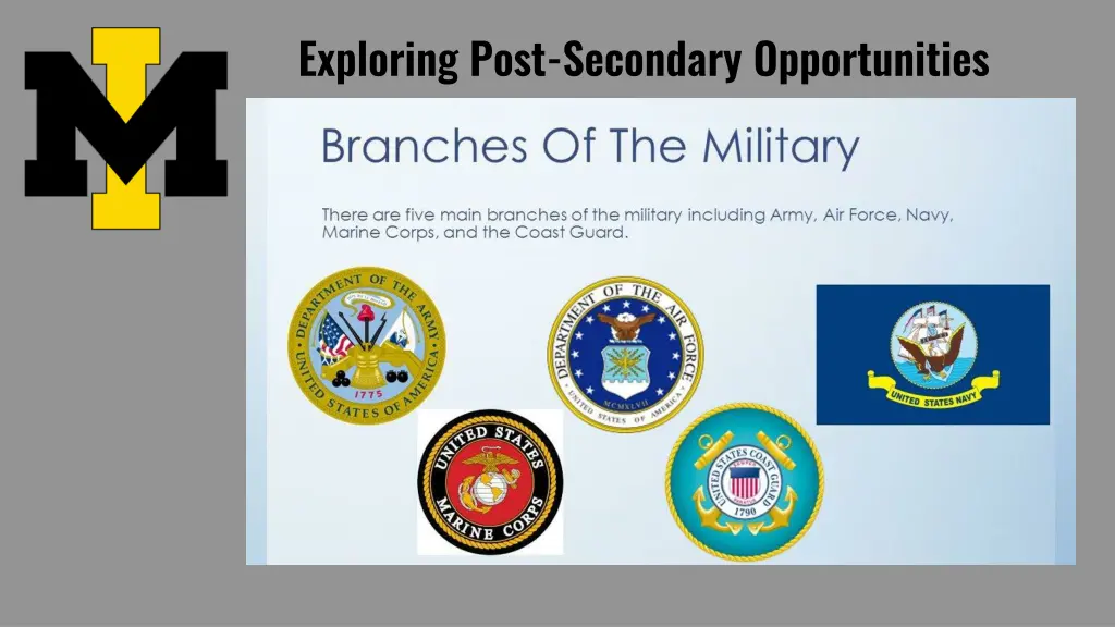exploring post secondary opportunities 1