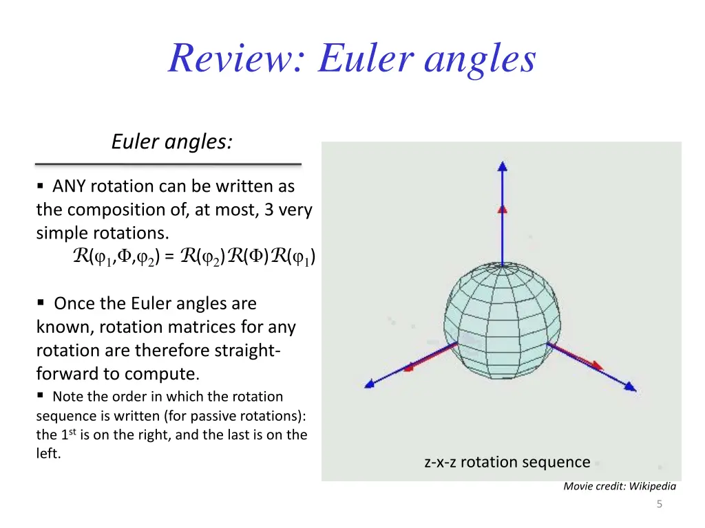review euler angles