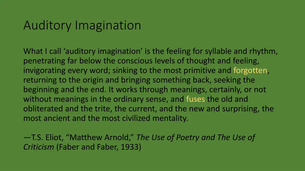 auditory imagination