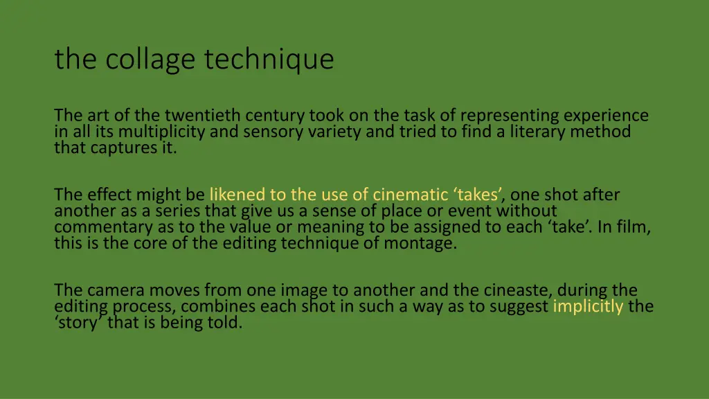 the collage technique