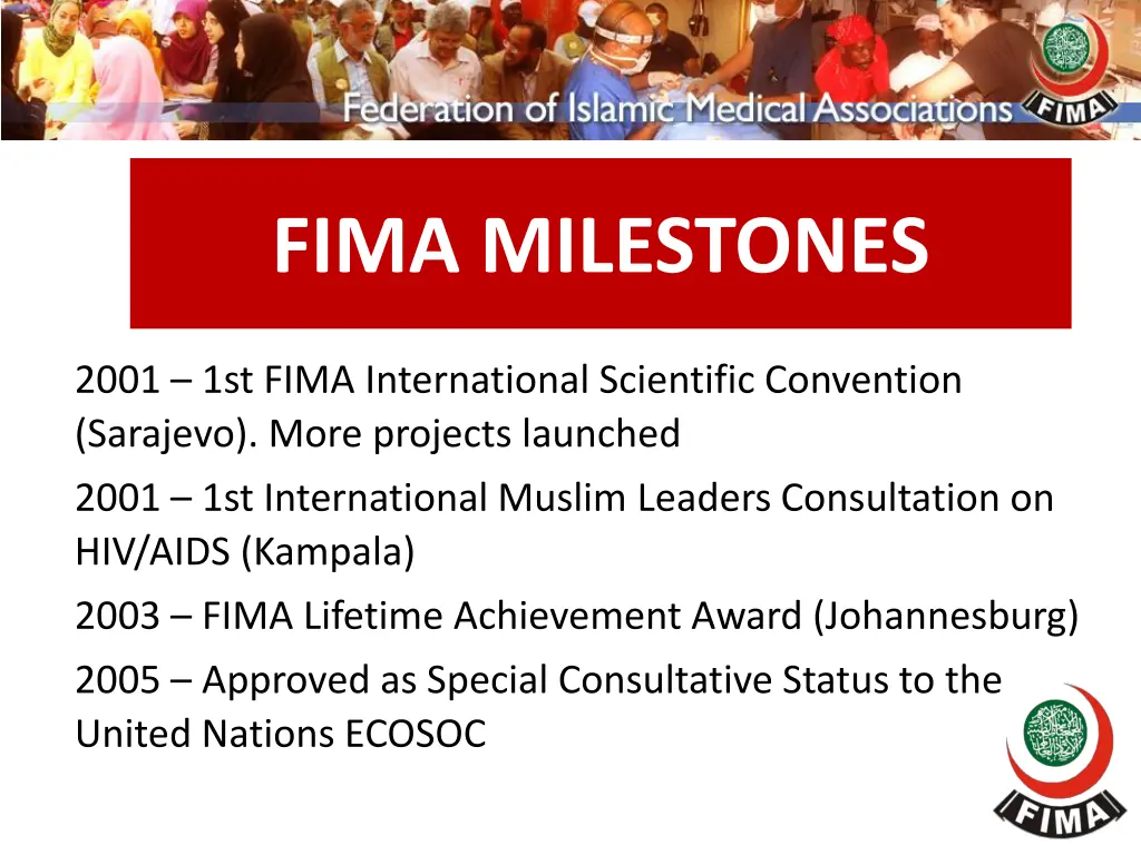 fima milestones 1