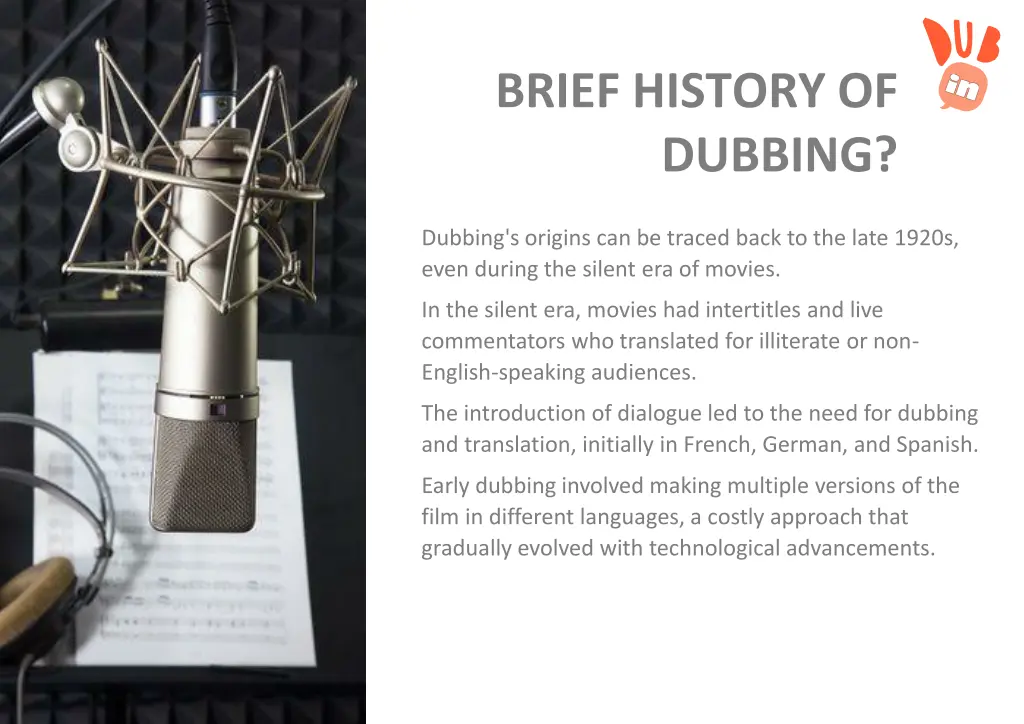 brief history of dubbing