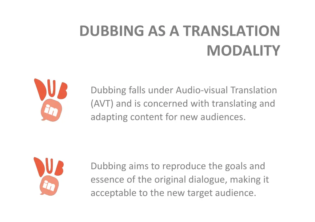 dubbing as a translation