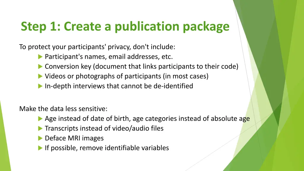 step 1 create a publication package 1