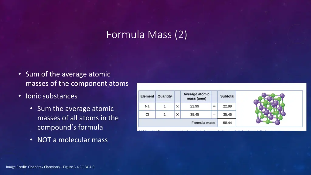 formula mass 2