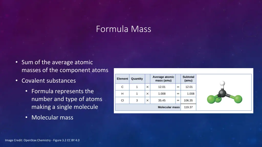 formula mass