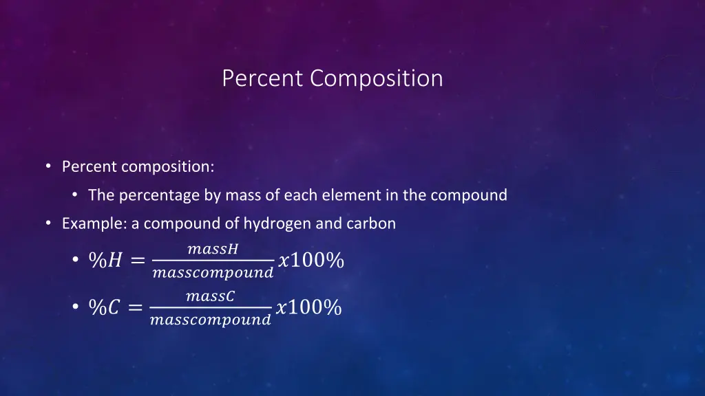 percent composition