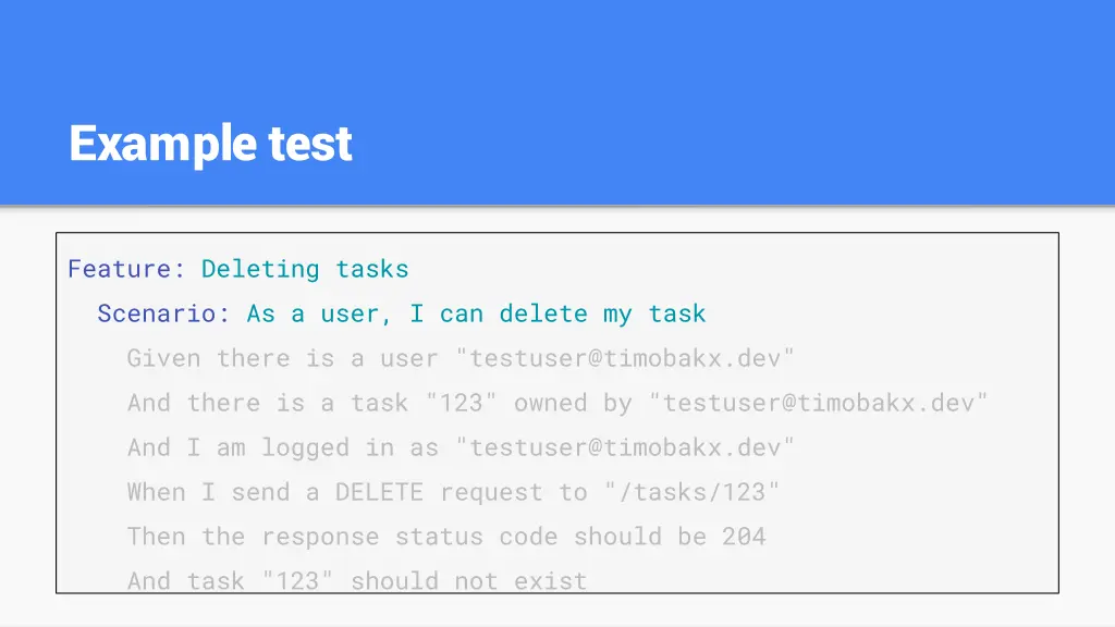 example test