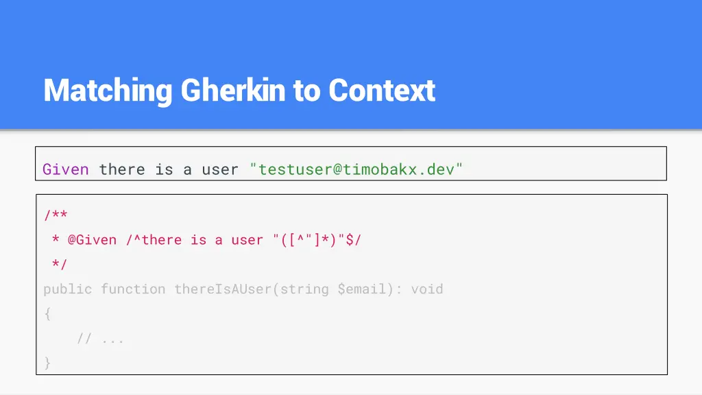 matching gherkin to context 2