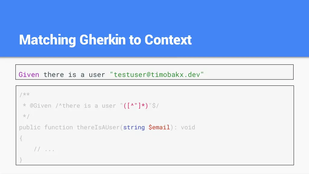 matching gherkin to context 3