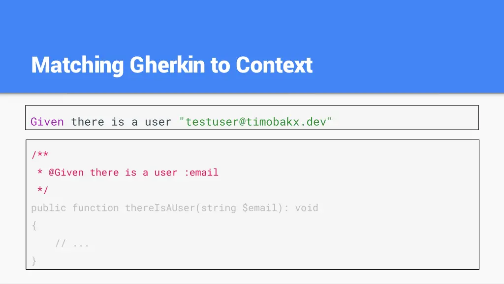 matching gherkin to context