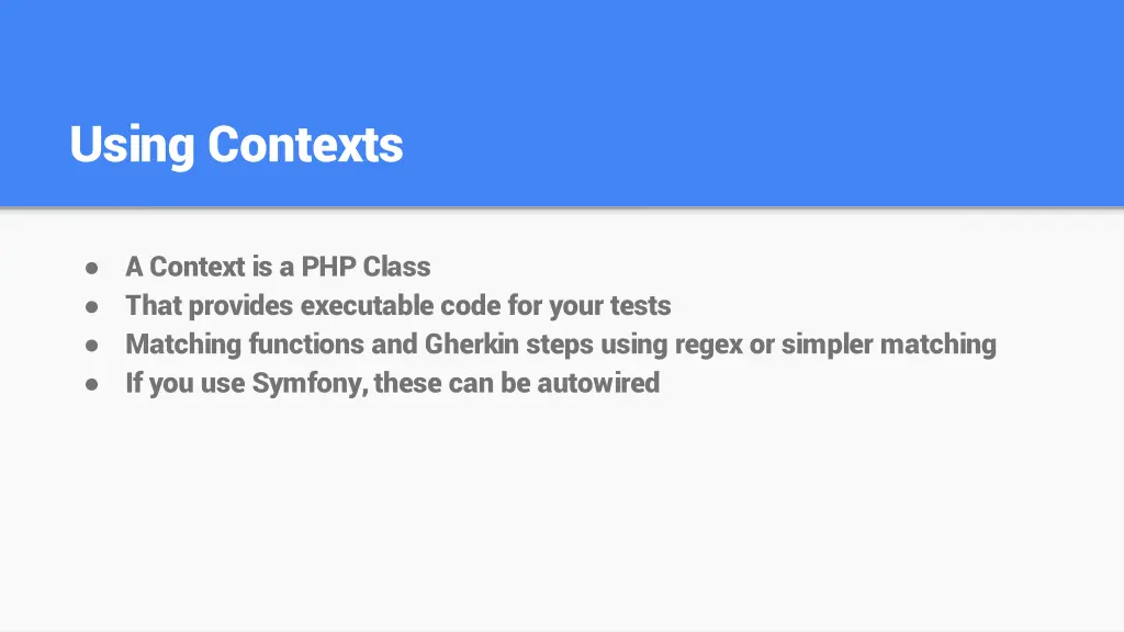 using contexts