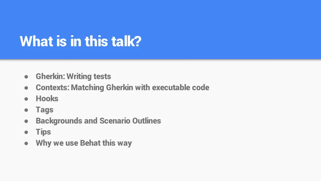 what is in this talk